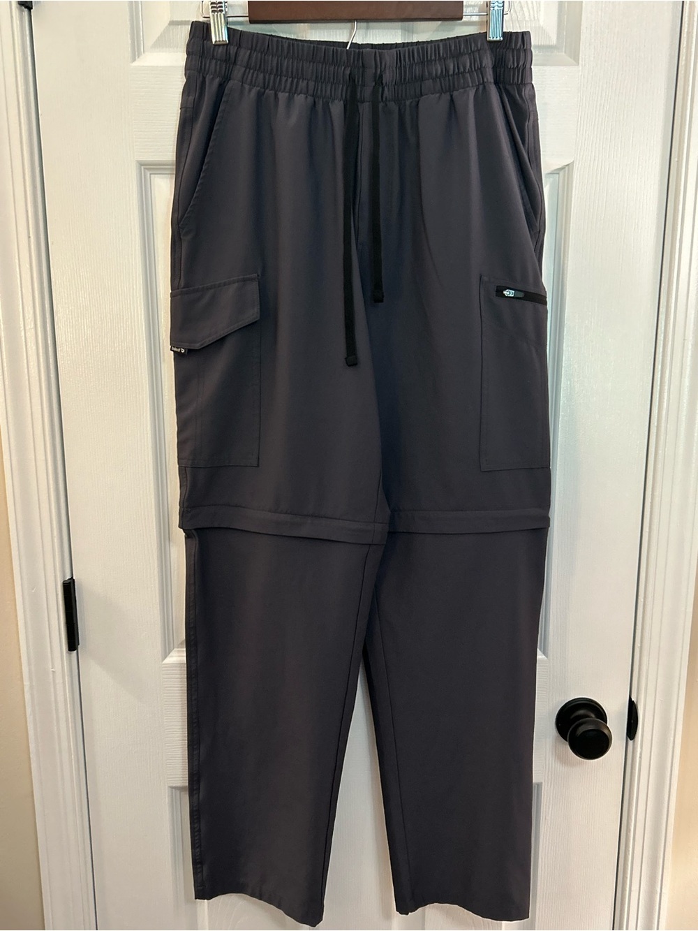 BALEAF Women’s Medium Convertible Zip-Off Hiking Cargo Pants Gray